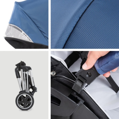 HAUCK MARS DUOSET 2w1 Wózek głęboko-spacerowy - DENIM/SILVER