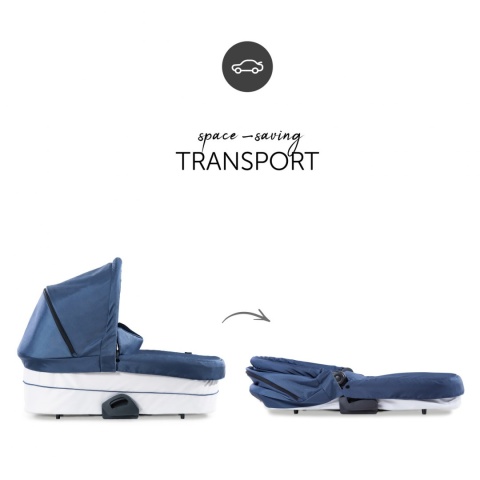 HAUCK MARS DUOSET 2w1 Wózek głęboko-spacerowy - DENIM/SILVER