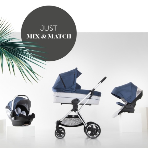 HAUCK MARS DUOSET 2w1 Wózek głęboko-spacerowy - DENIM/SILVER