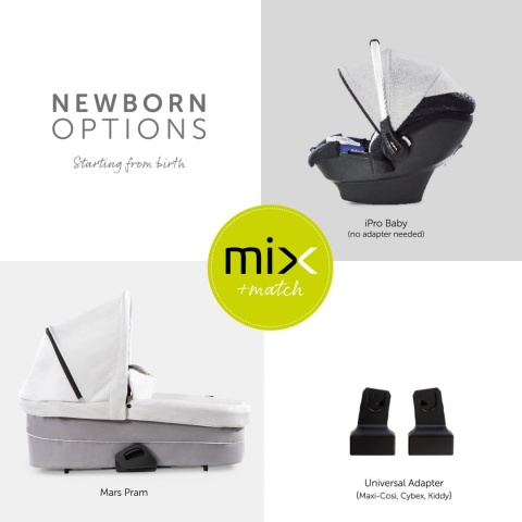 HAUCK MARS DUOSET 2w1 Wózek głęboko-spacerowy - LUNAR/STONE