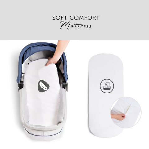 HAUCK SATURN / MARS PRAM Gondola do wózków Saturn i Mars - DENIM/SILVER