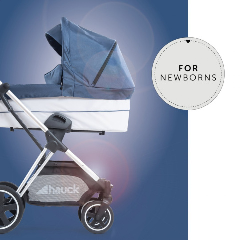HAUCK SATURN / MARS PRAM Gondola do wózków Saturn i Mars - DENIM/SILVER
