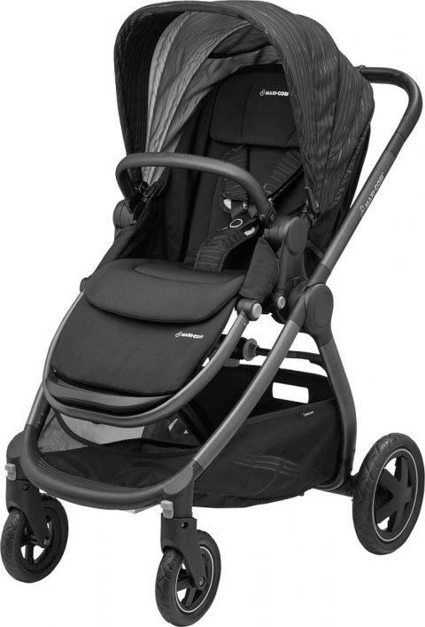 Adorra Maxi-Cosi 2w1 + CabrioFix za 1zł, wózek głęboko-spacerowy z gondolą Oria SCRIBBLE BLACK