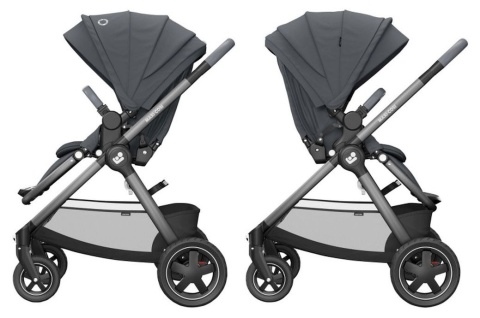 Adorra Maxi-Cosi + CabrioFix za 1zł, wózek wielofunkcyjny - wersja spacerowa - ESSENTIAL GRAPHITE