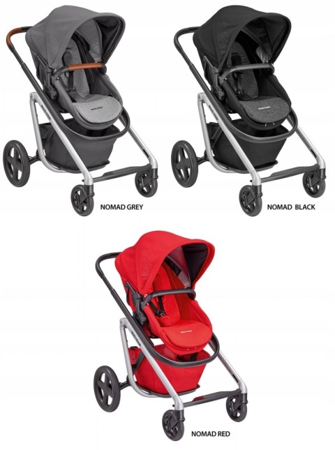LILA MAXI-COSI + CabrioFix za 1zł, wózek spacerowy / gondola 2w1 - Nomad Black