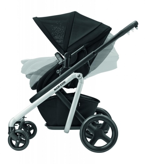 LILA MAXI-COSI + CabrioFix za 1zł, wózek spacerowy / gondola 2w1 - Nomad Black
