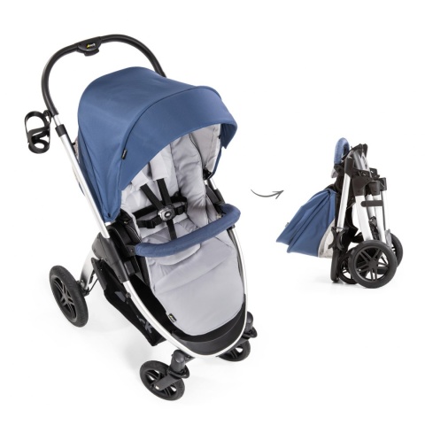 HAUCK SATURN R DUOSET 2w1 Wózek głęboko-spacerowy - DENIM/SILVER