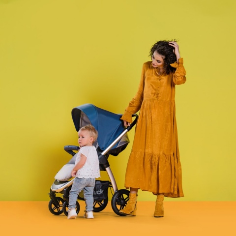 HAUCK SATURN R DUOSET 2w1 Wózek głęboko-spacerowy - DENIM/SILVER