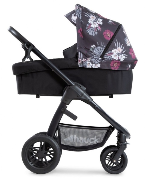 HAUCK SATURN R DUOSET 2w1 Wózek głęboko-spacerowy - WILD BLOOMS BLACK