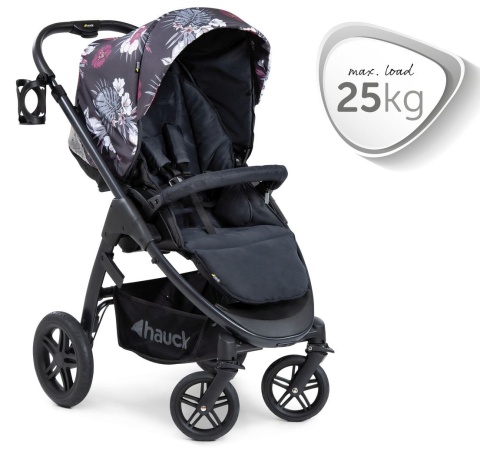 HAUCK SATURN R DUOSET 2w1 Wózek głęboko-spacerowy - WILD BLOOMS BLACK