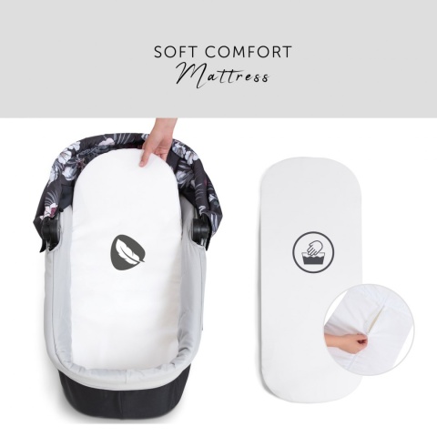 HAUCK SATURN R DUOSET 2w1 Wózek głęboko-spacerowy - WILD BLOOMS BLACK