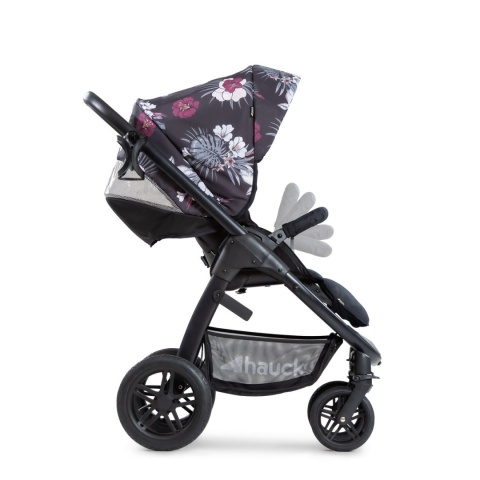 HAUCK SATURN R DUOSET 2w1 Wózek głęboko-spacerowy - WILD BLOOMS BLACK