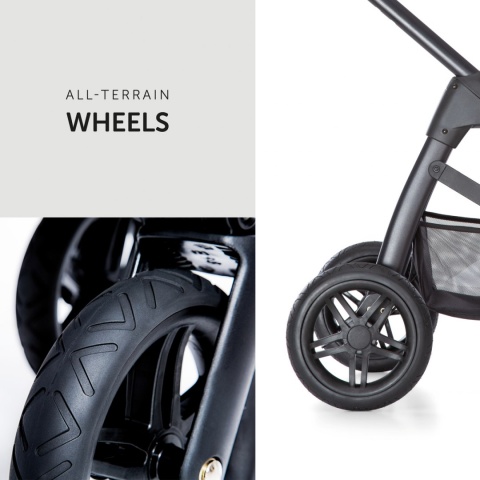 HAUCK SATURN R DUOSET 2w1 Wózek głęboko-spacerowy - WILD BLOOMS BLACK