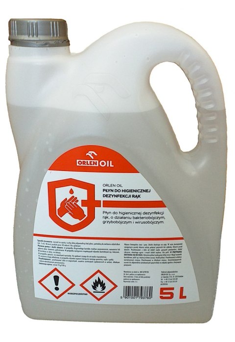 Płyn do higienicznej dezynfekcji rąk Orlen Oil 5l