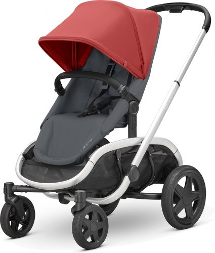 Quinny HUBB MONO + gondola HUX 2w1 + CabrioFix za 1zł, wózek wielofunkcyjny zakupowy - Red on graphite