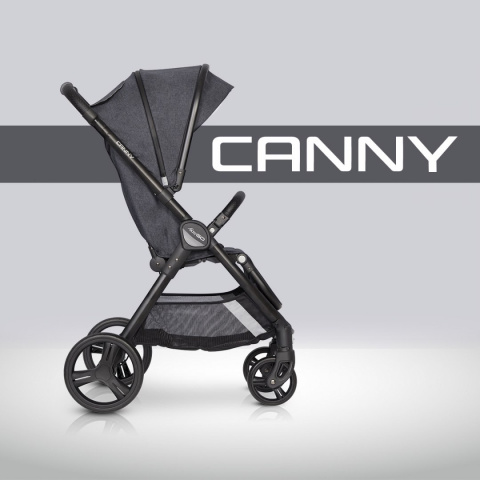 CANNY easyGO wózek spacerowy składany jedną ręką, duże koła - Coal