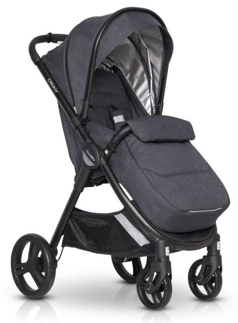 CANNY easyGO wózek spacerowy składany jedną ręką, duże koła - Coal