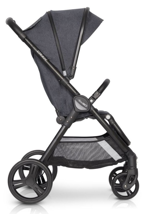 CANNY easyGO wózek spacerowy składany jedną ręką, duże koła - Coal