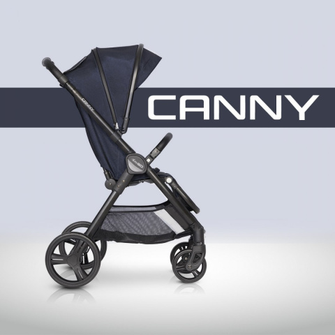 CANNY easyGO wózek spacerowy składany jedną ręką, duże koła - Cosmic Blue
