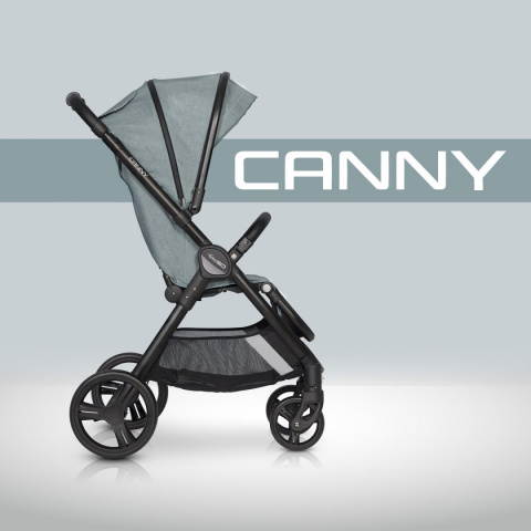 CANNY easyGO wózek spacerowy składany jedną ręką, duże koła - Mineral