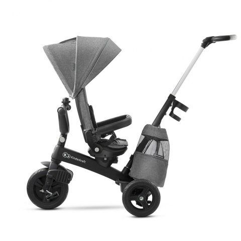 Kinderkraft ultralekki rowerek trójkołowy Easytwist - platinum grey