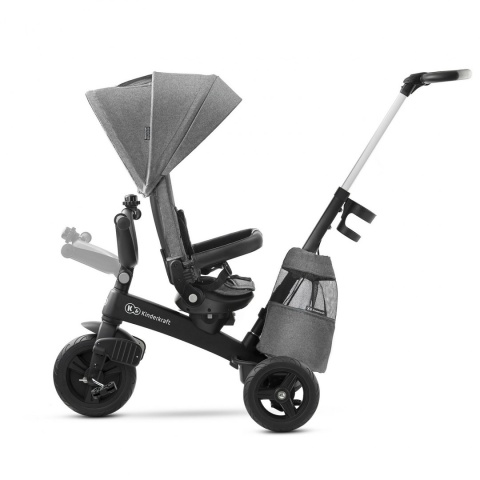 Kinderkraft ultralekki rowerek trójkołowy Easytwist - platinum grey