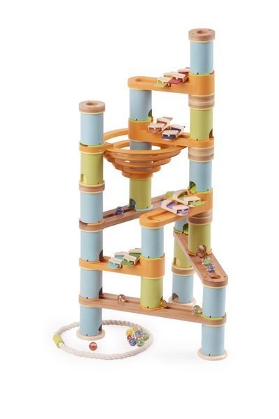 Bamboo Planet, Bambusowy kulodrom /tor kulkowy pastel 98 elem. z melodią