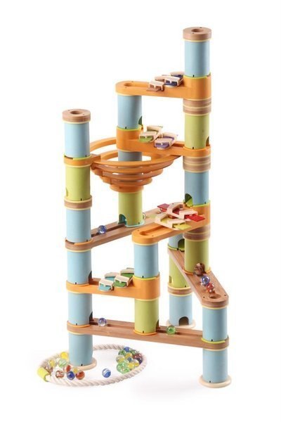 Bamboo Planet, Bambusowy kulodrom /tor kulkowy pastel 98 elem. z melodią