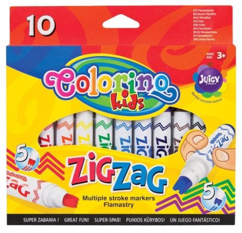 Flamastry Zig Zag 10 kol Colorino Kids