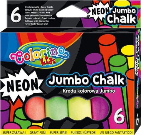 Kreda neonowa Jumbo 6 szt Colorino Kids 92081