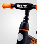 Rowerek biegowy Molto z opcją + pedały + kółka boczne pomarańczowy