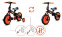 Rowerek biegowy Molto z opcją + pedały + kółka boczne pomarańczowy