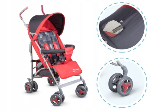 ELIA Lionelo wózek spacerowy 7kg - Red