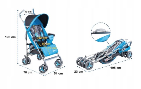 ELIA Lionelo wózek spacerowy 7kg - Red