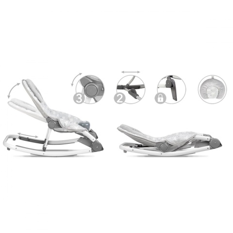 TUMI Kidwell Leżaczek bujaczek z wibracjami - Bunny Króliczki