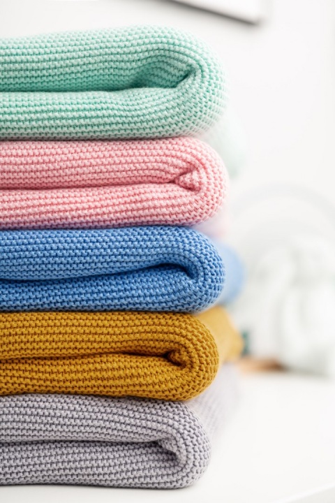 Kocyk Sensillo bambusowo-bawełniany 100 x 80 - SZARY