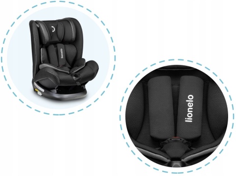 OLIVER Lionelo Fotelik samochodowy 9-36 kg - BLACK