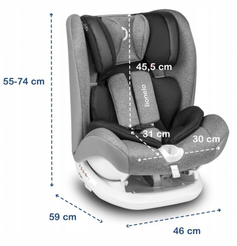 OLIVER Lionelo Fotelik samochodowy 9-36 kg - Stone