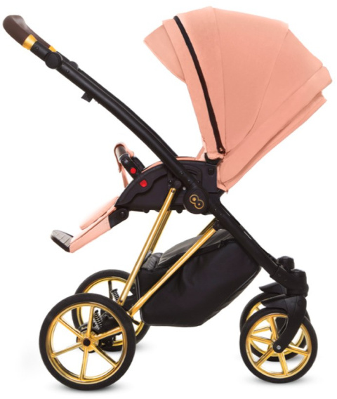 MUSSE 2w1 BabyActive wózek głęboko-spacerowy - Ultra APRICOT / stelaż Gold