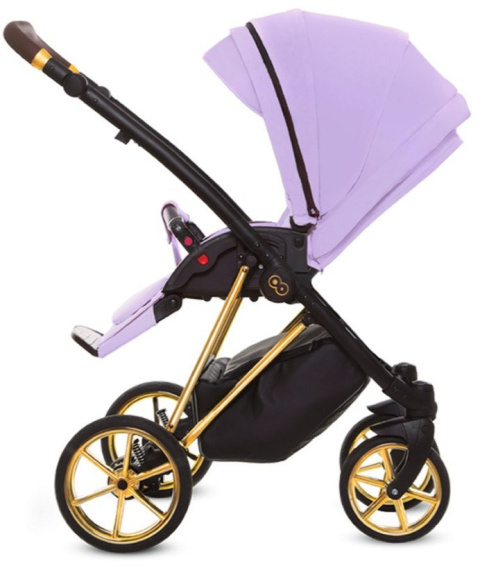 MUSSE 2w1 BabyActive wózek głęboko-spacerowy - Ultra LILAC / stelaż Gold