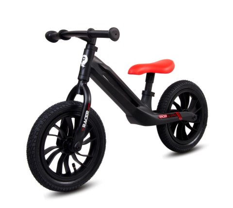 Rowerek biegowy RACER czarny z czerownym siedzeniem