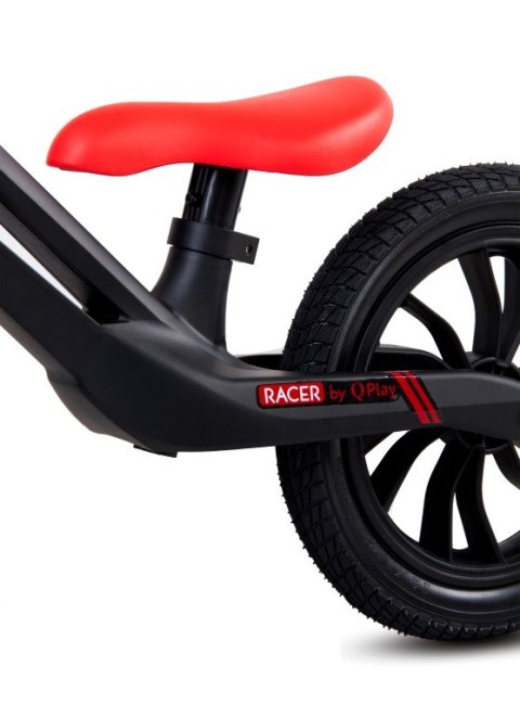 Rowerek biegowy RACER czarny z czerownym siedzeniem