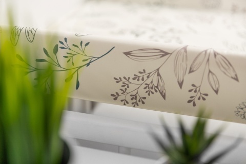 Sensillo BOTANICAL Przewijak niemowlęcy z nadrukiem - beżowy