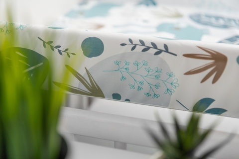 Sensillo Botanical przewijak niemowlęcy z nadrukiem - LAS Platynowy ZAJĄC