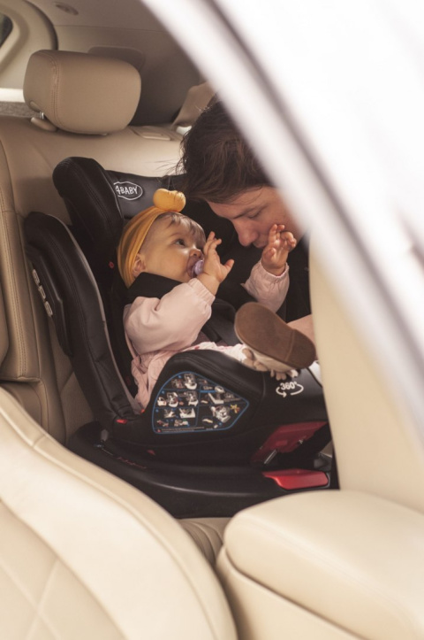 Roto-fix ISOFIX TOP TETHER 4Baby fotelik samochodowy Obrotowe siedzisko 360° 0+1,2,3 0-36 KG - BLUE