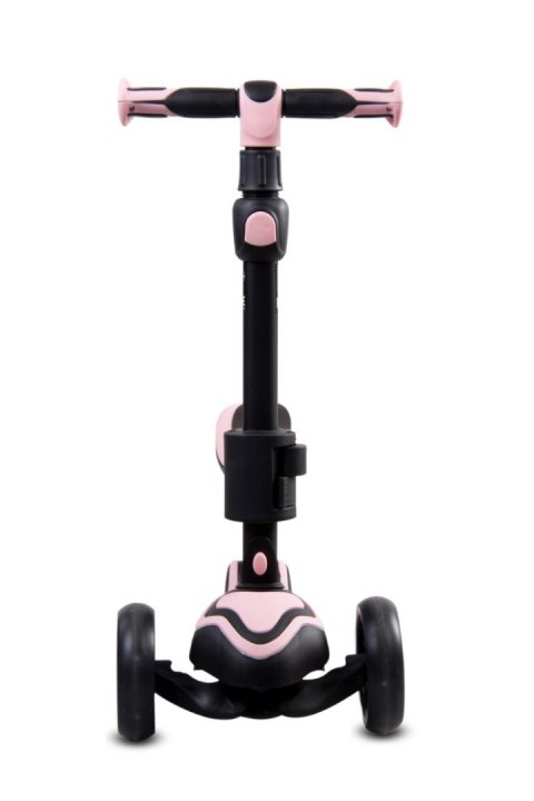 Rowerek biegowy hulajnoga deskorolka Flash 3 w 1 z kołami LED - pudrowy róż