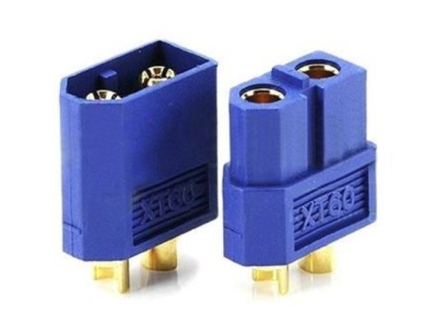 Wtyki Wtyczka Gniazdo XT60 niebieskie (blue) kompletne złącze Konektor XT60
