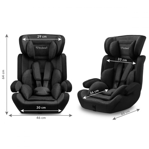MAVI Kidwell Fotelik samochodowy 9-36 kg - BLACK