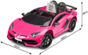 Pojazd na akumulator Toyz Lamborghini Aventador SVJ - PINK