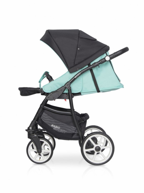 RIKO BASIC SPORT 2w1 Wózek głęboko-spacerowy - CERAMIC GREEN